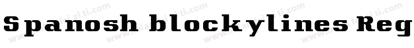 Spanosh blockylines Regular字体转换